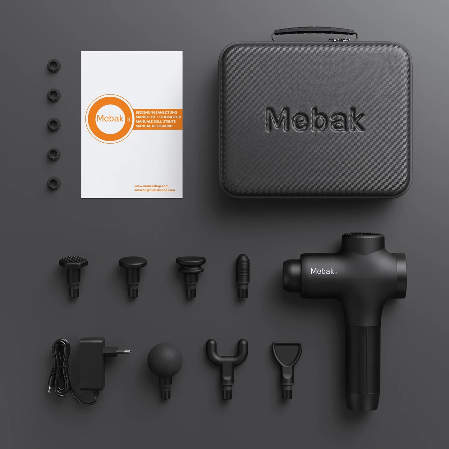 Mebak 3 Massage Gun, Massage Gun Deep Tissue for Athletes, Professional Muscle Percussion for Shoulder Leg Back Body Pain Relief