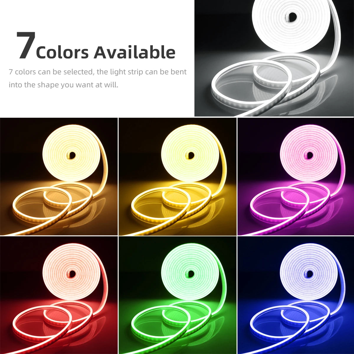 Soft Flexible LED Neon Rope Lights - Smart Voice-Controlled and Waterproof