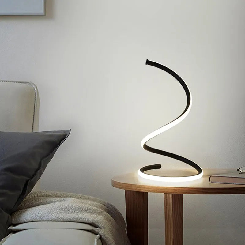 Modern LED Table Lamp with Dimmer Switch - Desk Light for Study, Reading, Bedside, Sofa Corner Decor