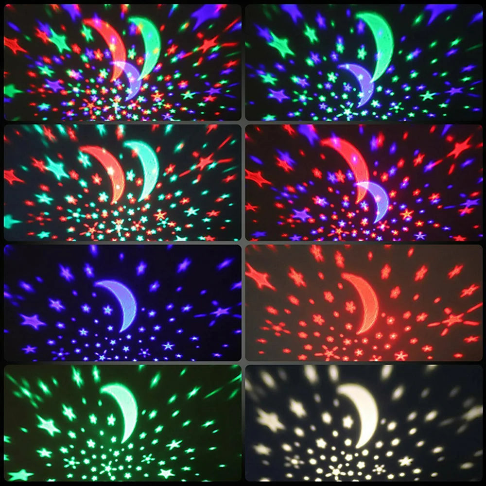 Starry Sky Projection Night Light - Rotating LED Sky Projector