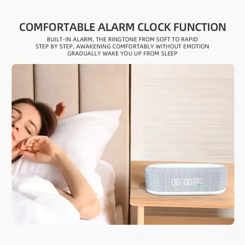 15W Fast Charging Dock Station with Alarm Clock