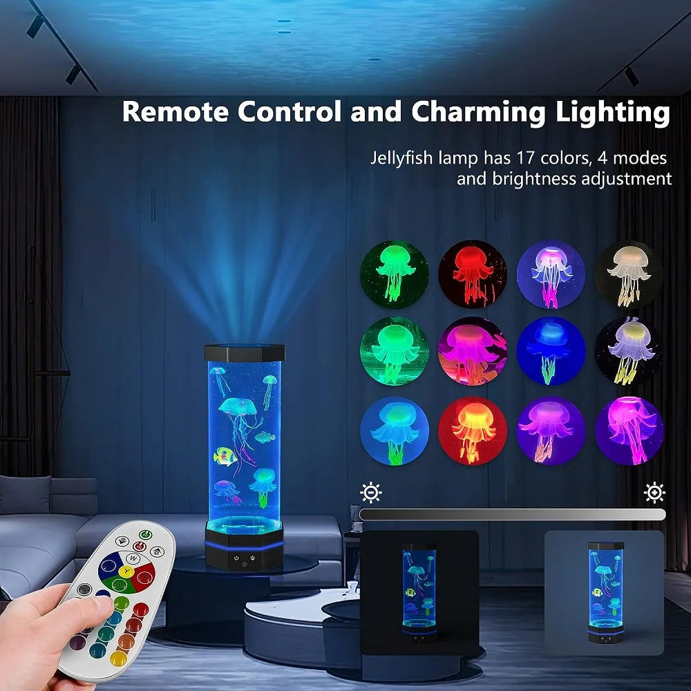 Large Jellyfish Lava Lamp with 17 Color Changing Options and Remote Control