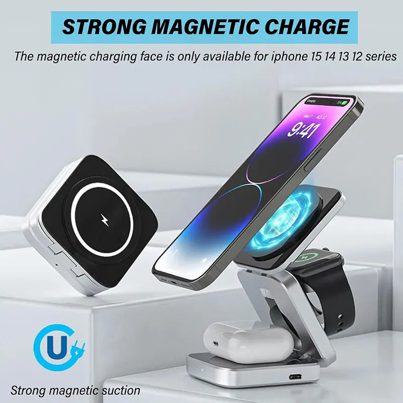 3-in-1 Wireless Charging Station for Apple Devices