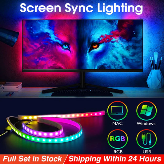 Smart LED Light Strip for PC – Real-Time Synchronized Ambient Lighting