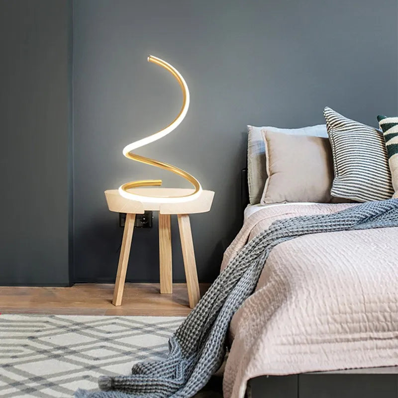 Modern LED Table Lamp with Dimmer Switch - Desk Light for Study, Reading, Bedside, Sofa Corner Decor