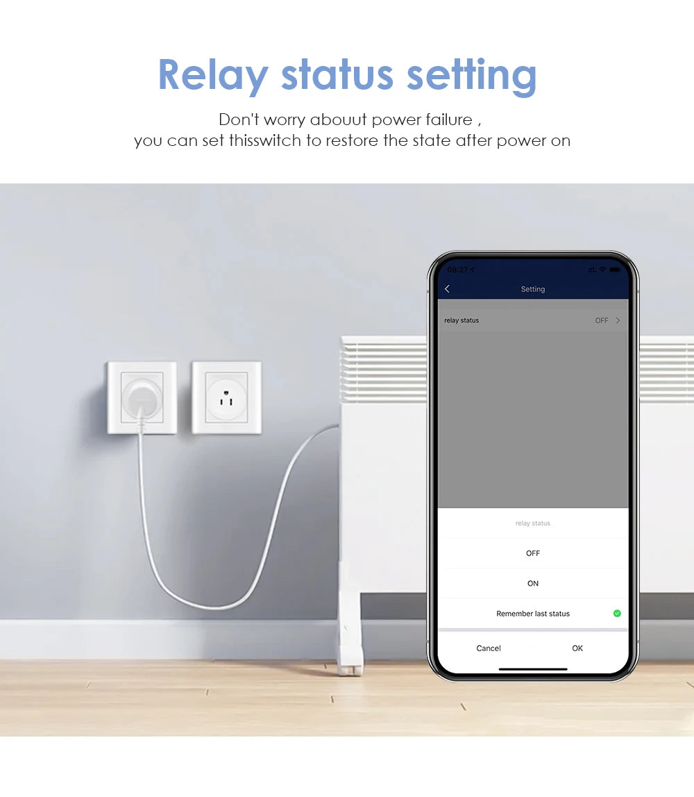 Tuya 10A Smart Plug - US WiFi Smart Socket for Voice Control with Smart Life APP, Alexa, and Google Home