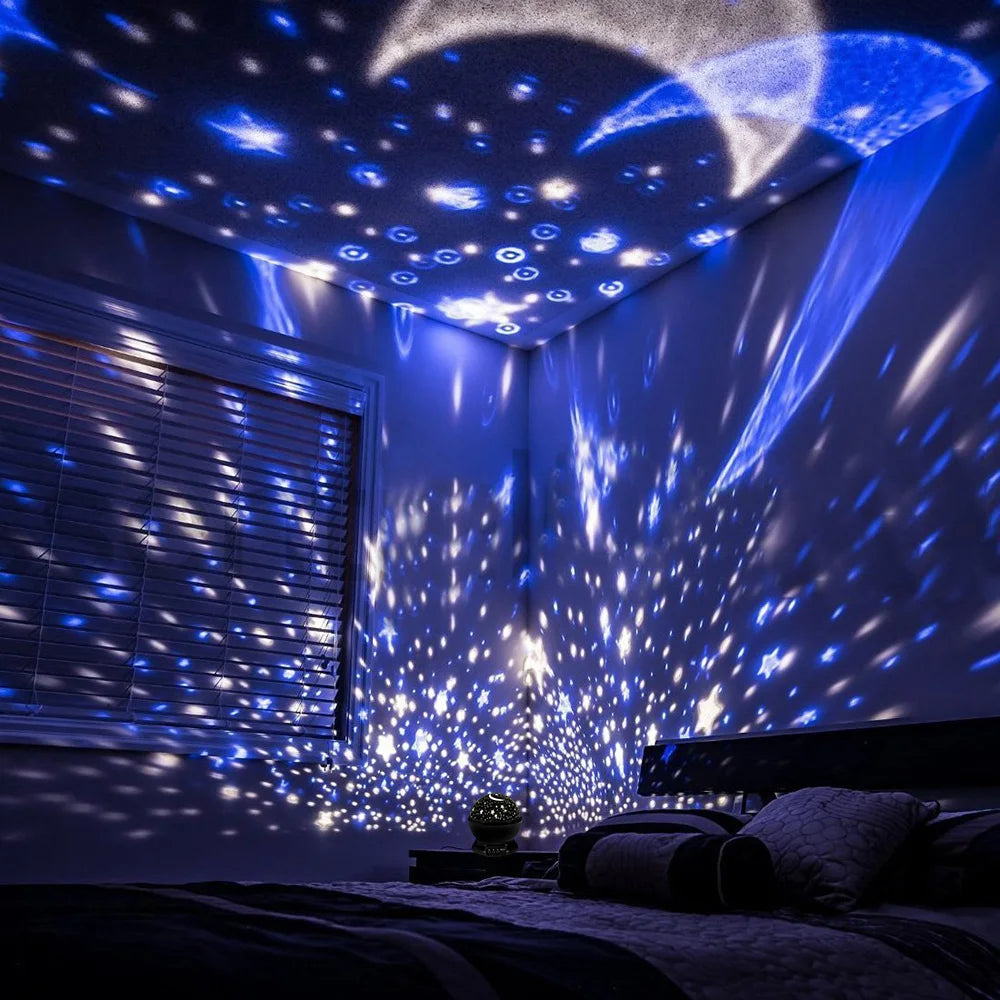 Starry Sky Projection Night Light - Rotating LED Sky Projector