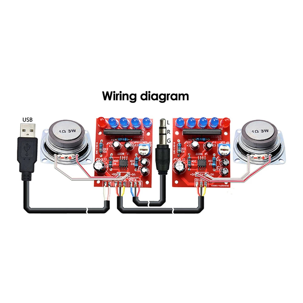 DIY Transparent Electronic Speaker Kit - Skill Welding Training Accessories