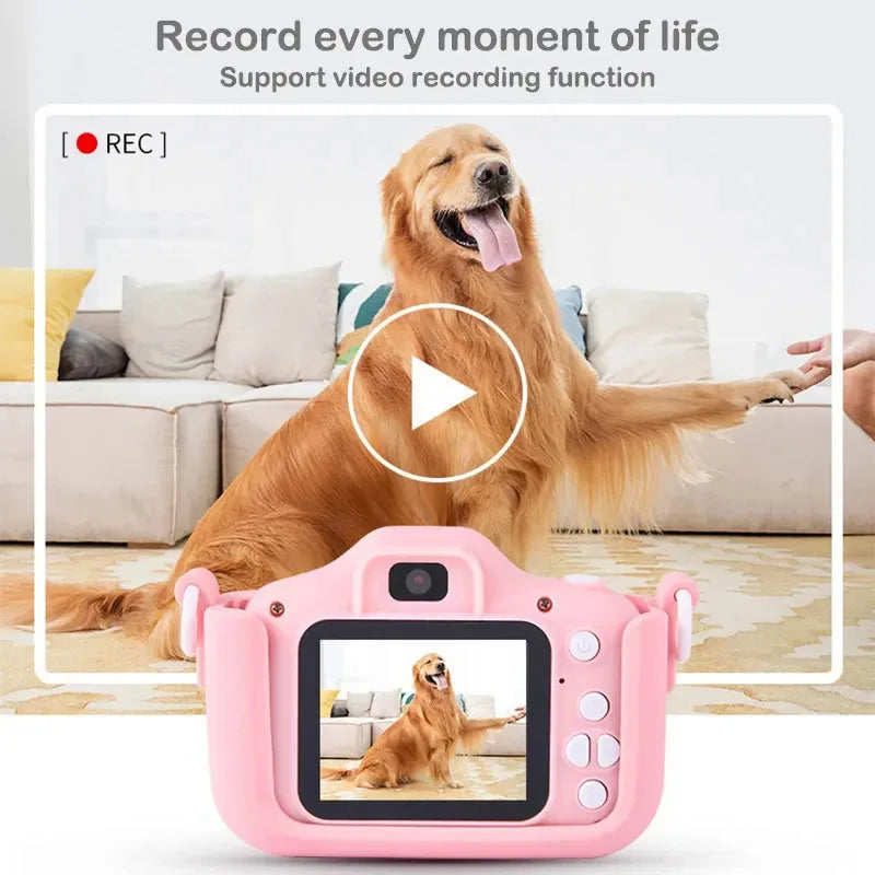 Children Kids Digital Camera with 32GB TF Card HD 1080P 2-Inch Cute Cat Camera - Built-in Game Educational Toy