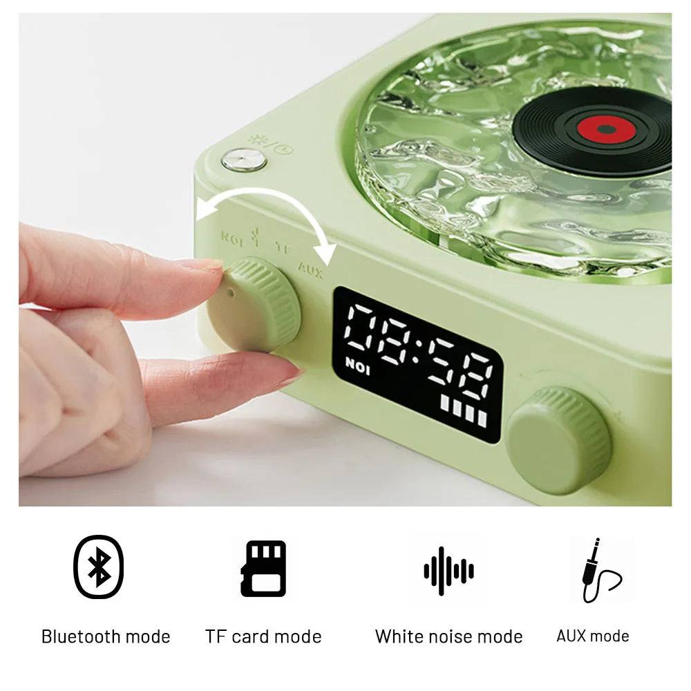 Mini Retro White Noise Bluetooth Speaker - Portable Vintage Sleep Aid Speaker with RGB Light