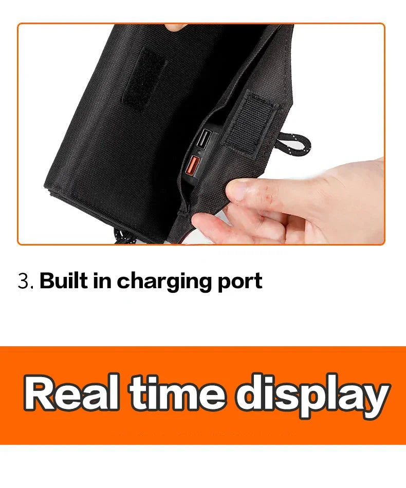 800W Foldable Solar Panel - Portable 6-Fold Solar Charger with USB 5V DC, Mobile Power Supply