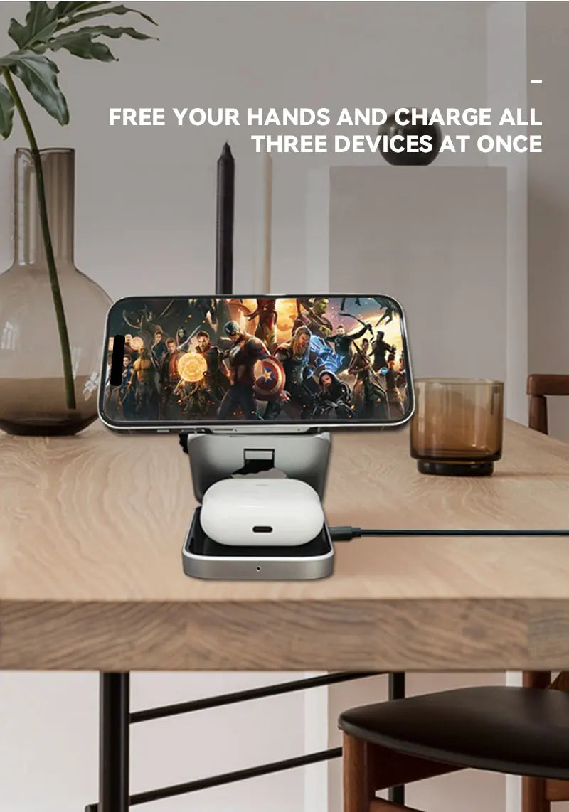 3-in-1 Wireless Charging Station for Apple Devices