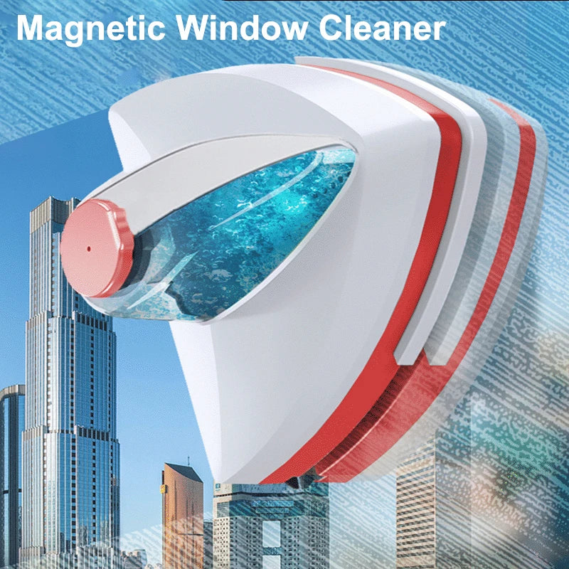 Double Sided Magnetic Glass Window Cleaner | Household Cleaning Tool with Automatic Drainage