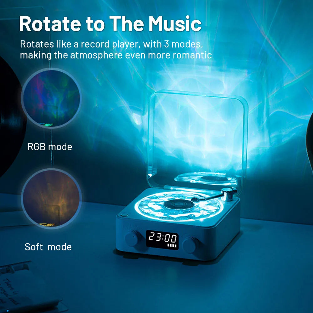 Mini Retro White Noise Bluetooth Speaker - Portable Vintage Sleep Aid Speaker with RGB Light