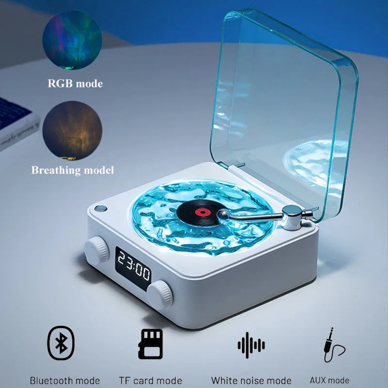 Mini Retro White Noise Bluetooth Speaker - Portable Vintage Sleep Aid Speaker with RGB Light