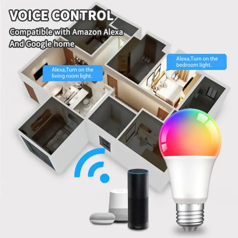 Tuya ZigBee Smart LED Bulbs RGB C+W White Dimmable Lamps Smart Life APP Control Light E27 Bulbs Voce Alexa Google Home