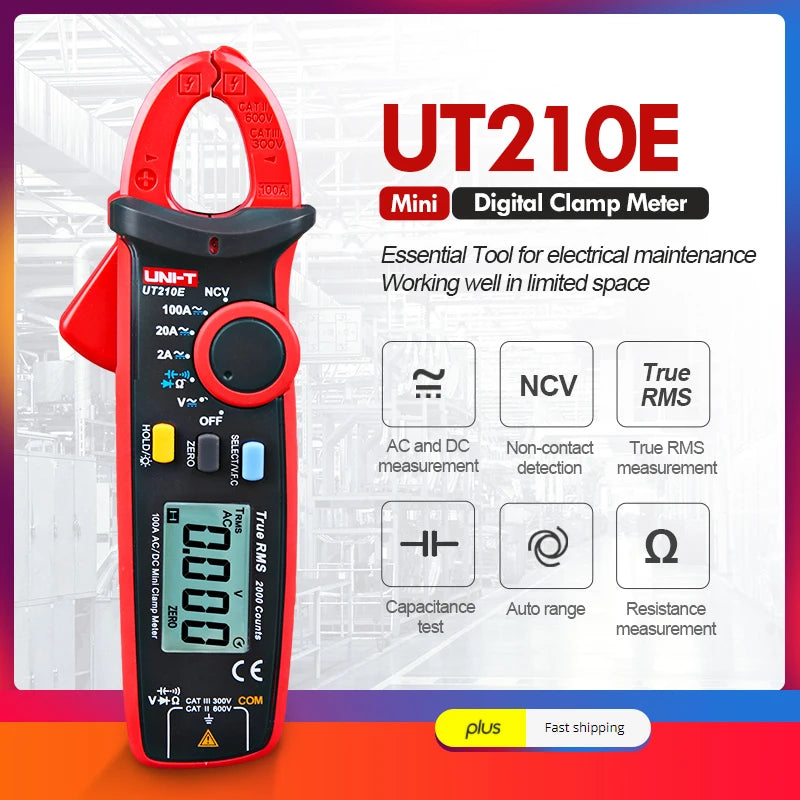 UT210E Mini Clamp Meters - Digital Clamp Meter