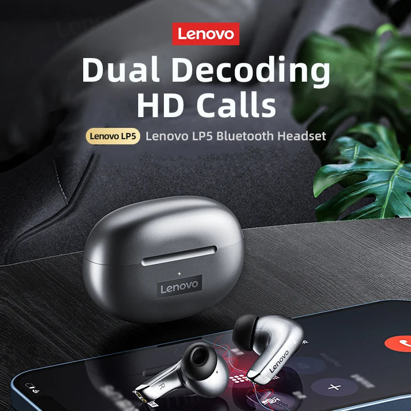 Lenovo LP5 Case Wireless Bluetooth Earbuds HiFi Music Earphone