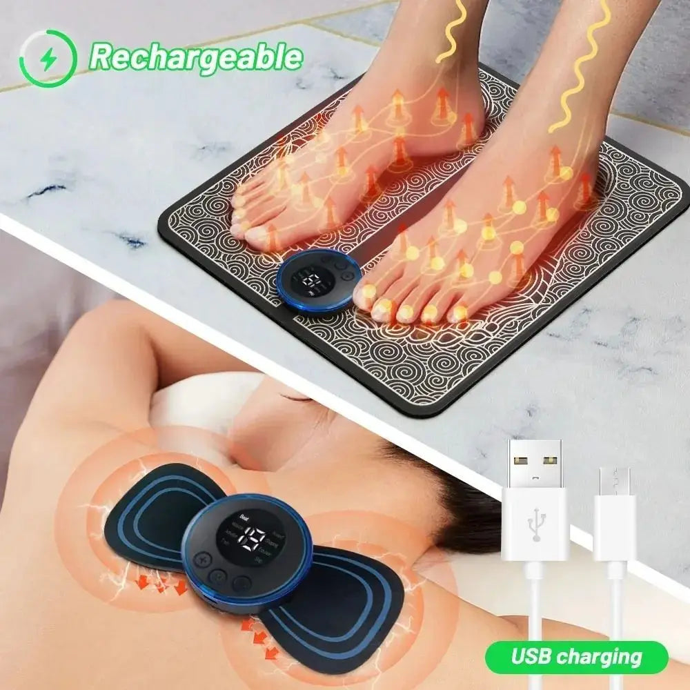 USB Rechargeable Foot Massage Pad - Portable, Versatile, and Easy to Use