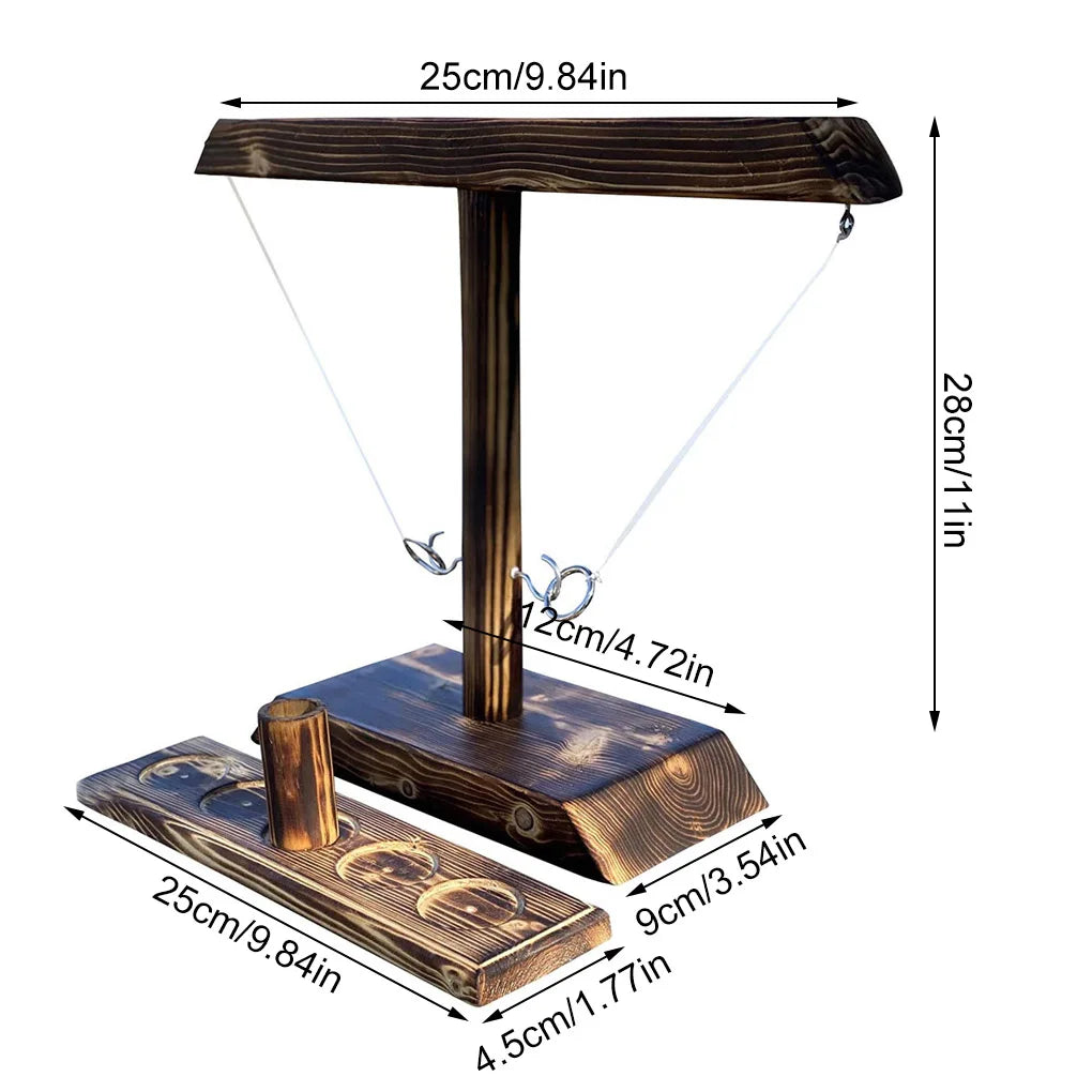 Wooden Ring Toss Game - Durable, Elegant, and Fun for All Ages