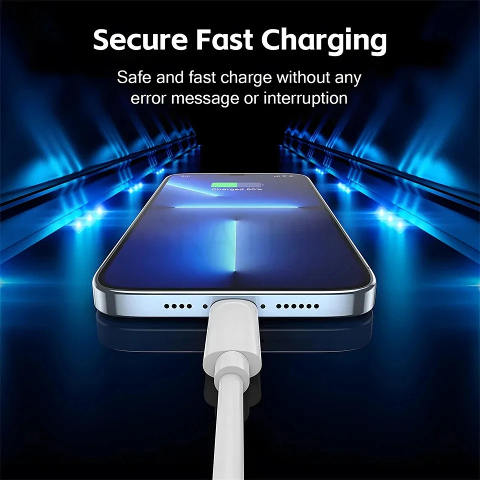 35W PD Fast Charging Cable for iPhone 14 Plus, 13, 12 mini, 11 Pro XS Max XR X, USB-C to Lighting Quick Charger Data Cable