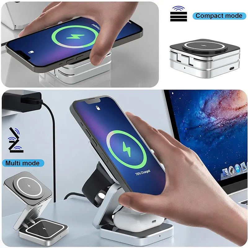 3-in-1 Wireless Charging Station for Apple Devices