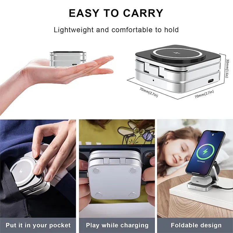 3-in-1 Wireless Charging Station for Apple Devices