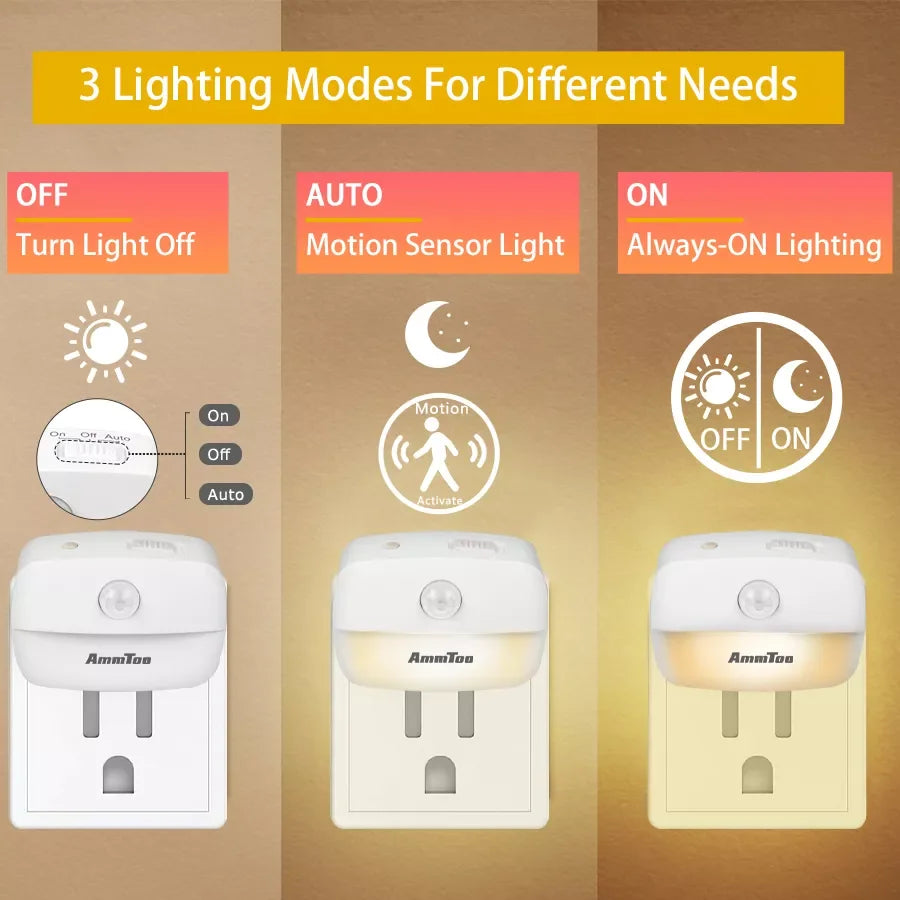 Aubess Smart Plug LED Night Light with Motion Sensor