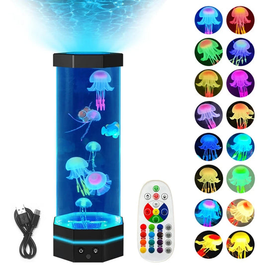 Large Jellyfish Lava Lamp with 17 Color Changing Options and Remote Control