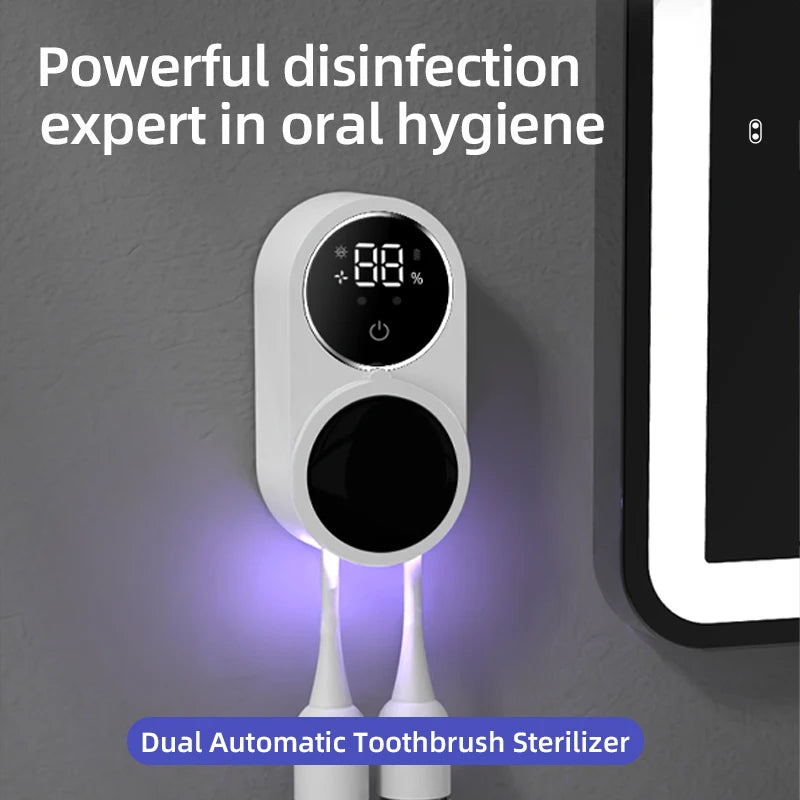 Holder Tooth Brush Sanitizer - Portable UV Toothbrush Sanitizer and Sterilizer with Toothpaste Accessories