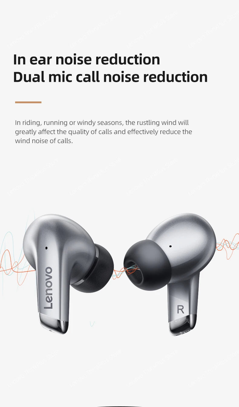 Lenovo LP5 Case Wireless Bluetooth Earbuds HiFi Music Earphone