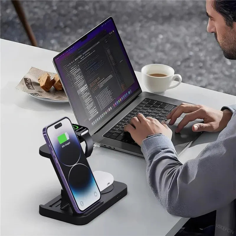 4-in-1 Wireless Charging Station for Samsung and Apple Watch