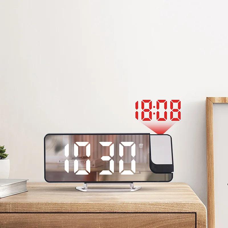 Digital Projection Alarm Clock with LED Display