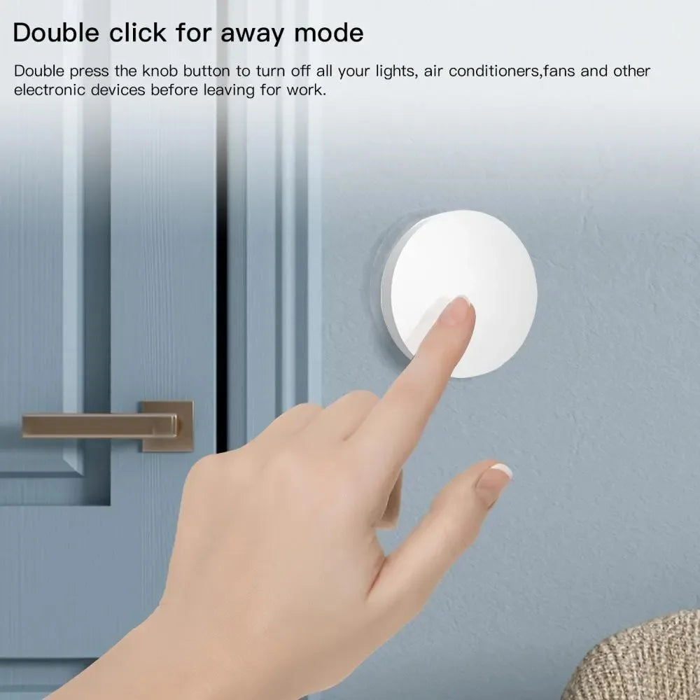 Tuya ZigBee Smart Button Scene Switch, Multi-Scene Linkage Wireless Key Switch, Battery Powered Automation, Requires Zigbee Gateway