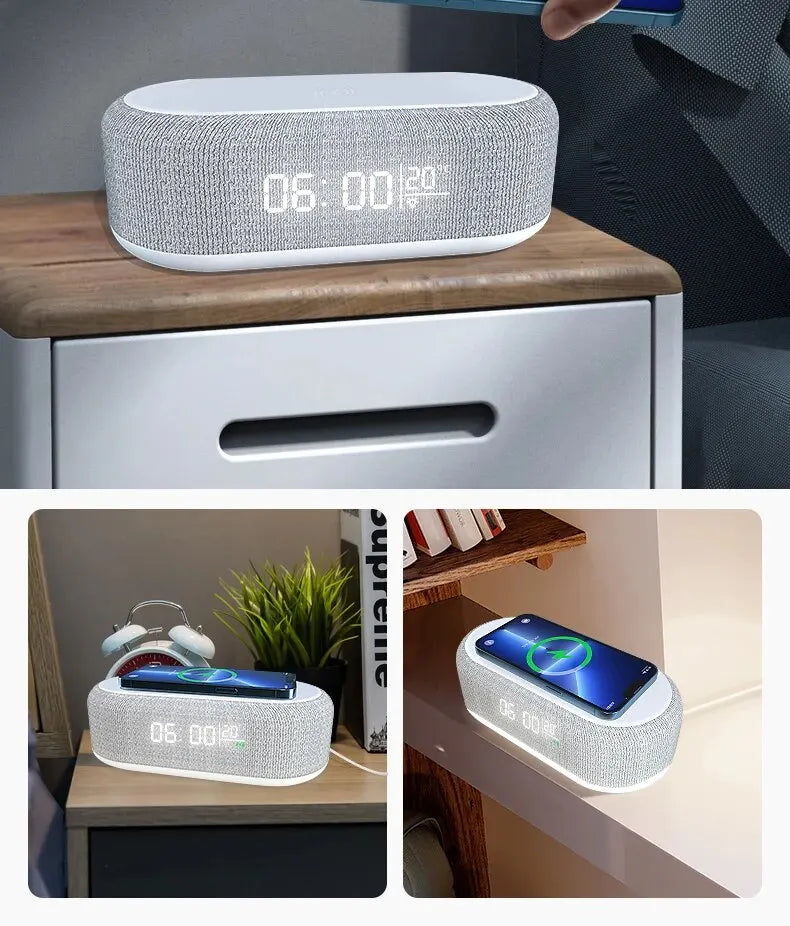 15W Fast Charging Dock Station with Alarm Clock