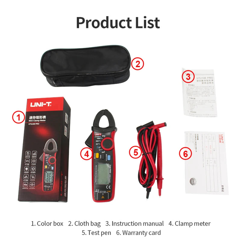 UT210E Mini Clamp Meters - Digital Clamp Meter