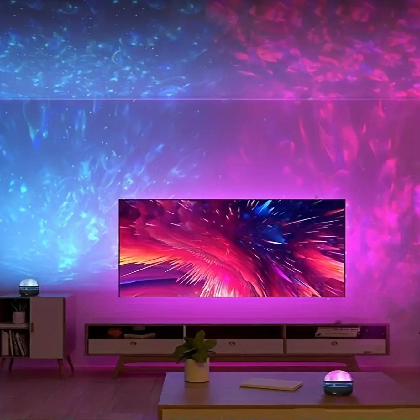 Galaxy Projector Night Light: Water Pattern Starry Sky Light for Bedroom Decor