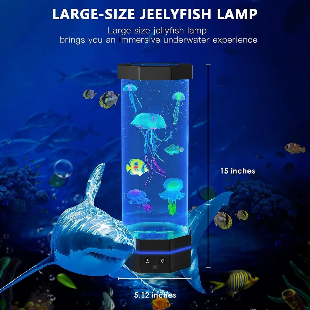 Large Jellyfish Lava Lamp with 17 Color Changing Options and Remote Control