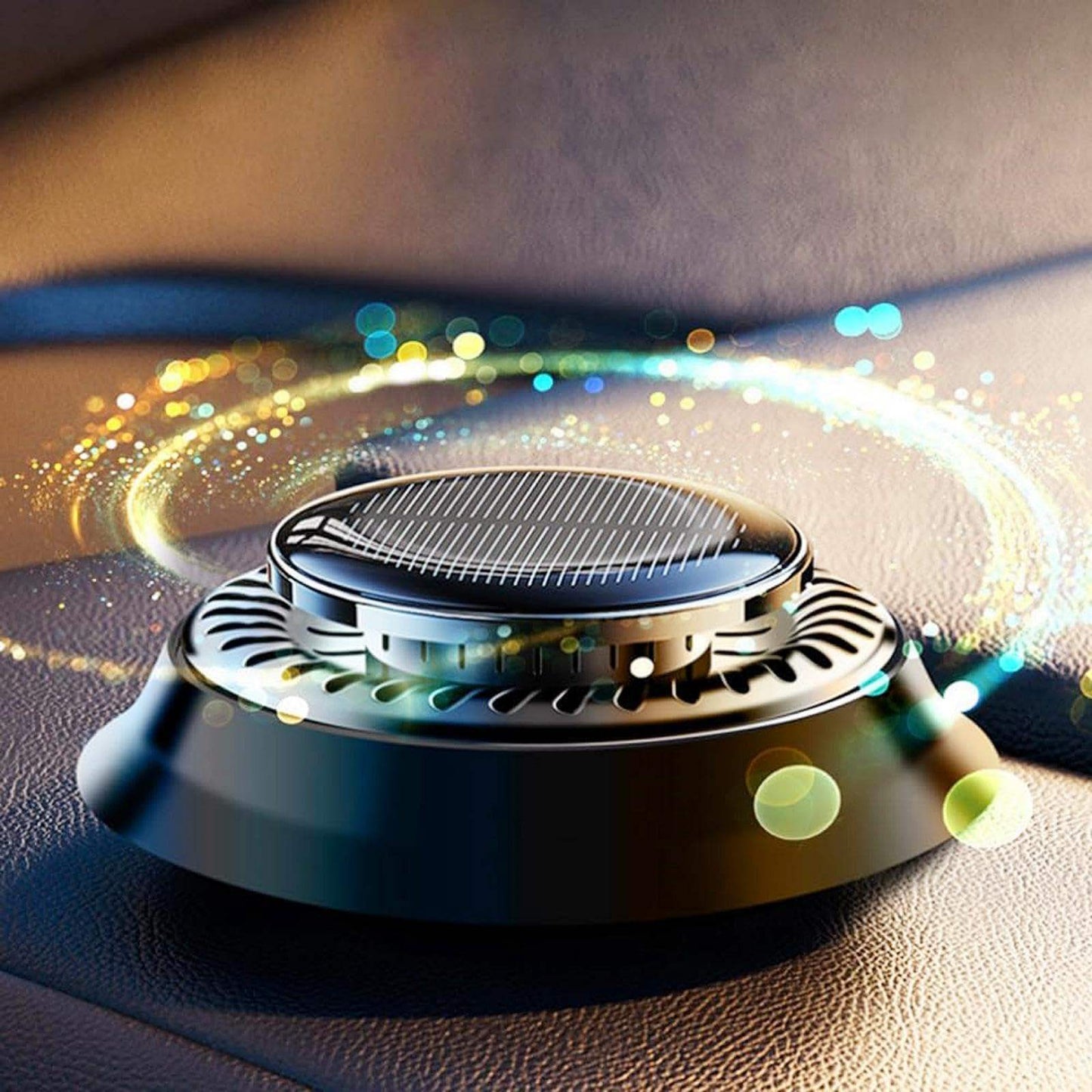 Car Air Freshener, Solar Rotating Car Essential Oil Diffuser, Car Interior Decor Accessories, Odor Eliminator For Car Office Home Car Aromatherapy Car Essential Oil Diffuser Auto Diffuser